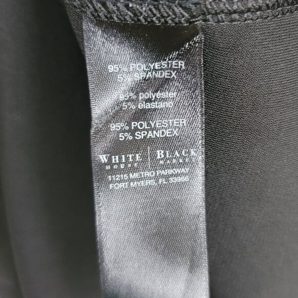 White House Black Market Womens Black V-Neck Tunic Top Gathered Front Detail - Picture 8 of 9